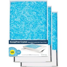 PetSafe ScoopFree Crystal Disposable Cat Litter Tray, Fresh Scent, 3Pack